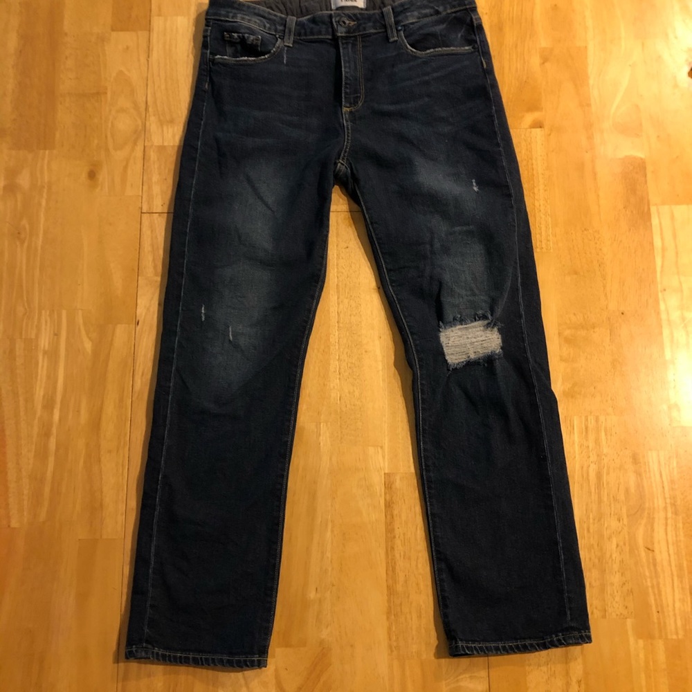 Paige Brigitte denim cropped boyfriend jeans